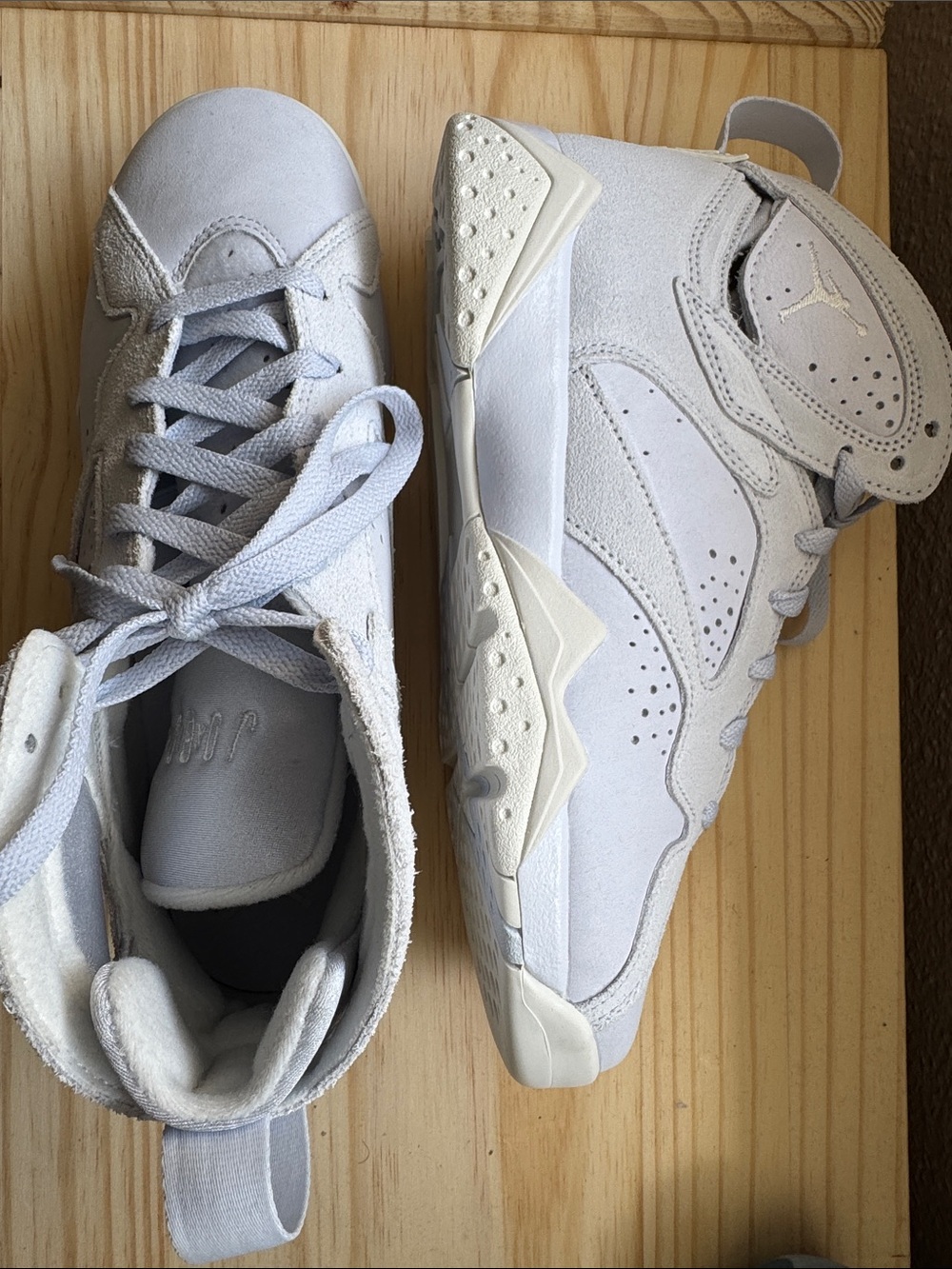 Jordan Kids Light Gray/White High-Top Sneakers